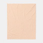 Deep Peach Polkadots Fleece Deken (Voorkant)