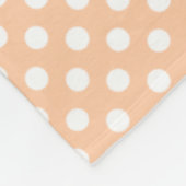 Deep Peach Polkadots Fleece Deken (Hoek)