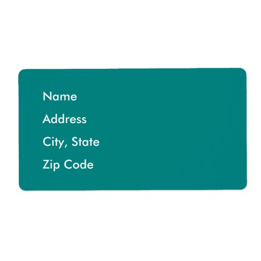 Deep Peacock Blue Etiket (Voorkant)