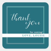 Deep Petrol Bedankt Sticker (Voorkant)