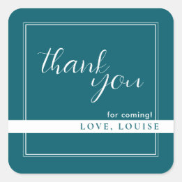 Deep Petrol Bedankt Sticker