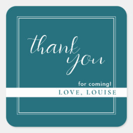 Deep Petrol Bedankt Sticker