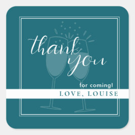 Deep Petrol Bedankt Sticker