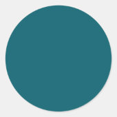 Deep Petrol Classic Round Sticker (Voorkant)