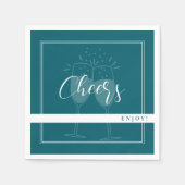 Deep Petrol Custom Party servetten (Voorkant)