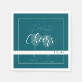 Deep Petrol Custom Party servetten