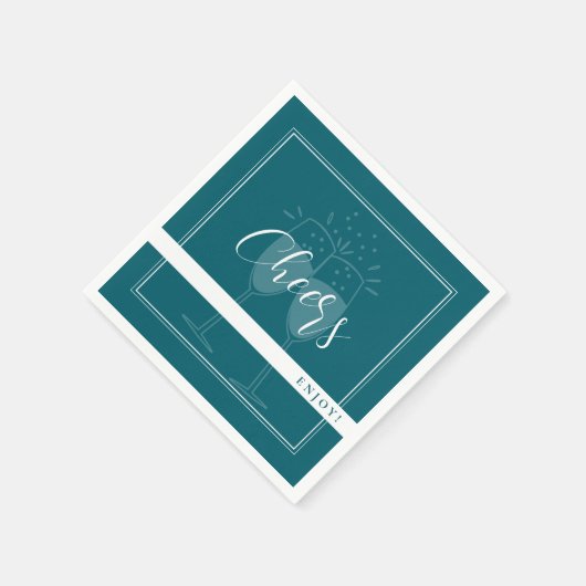 Deep Petrol Custom Party servetten (Hoek)