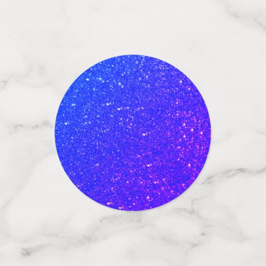 Deep Pink Blue Glitter Birthday Confetti (Kleine voorkant)