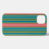 Deep Pink Blue Green Gestreepte iPad Case-Mate Hoe Case-Mate iPhone Case (Achterkant (horizontaal))