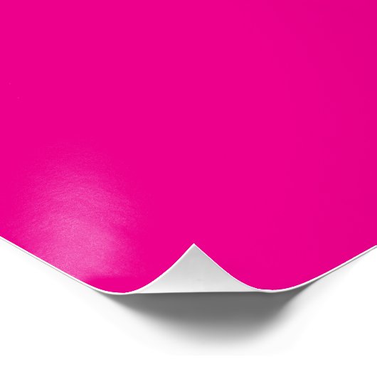Deep Pink Bold Modern Minimalist Art Poster (Hoek)