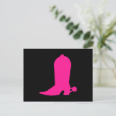 Deep Pink Boot Briefkaart (Staand voorkant)