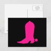 Deep Pink Boot Briefkaart (Voorkant / Achterkant)