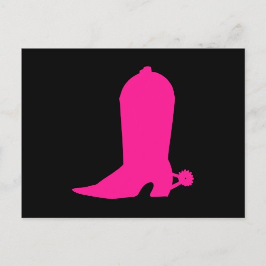 Deep Pink Boot Briefkaart (Voorkant)
