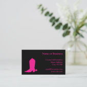 Deep Pink Boot Visitekaartje (Staand voorkant)
