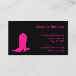 Deep Pink Boot Visitekaartje