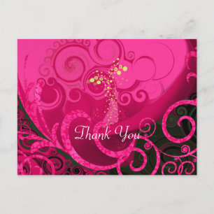 Deep Pink Calla Lily Art Hartelijk dank Briefkaart