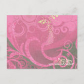 Deep Pink Calla Lily Art Hartelijk dank Briefkaart (Achterkant)