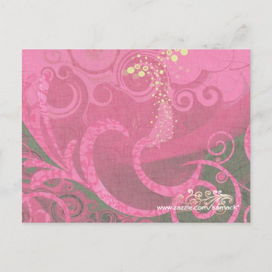 Deep Pink Calla Lily Art Hartelijk dank Briefkaart (Achterkant)