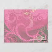 Deep Pink Calla Lily Art Hartelijk dank Briefkaart (Achterkant)