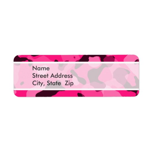 Deep Pink Camo; Camouflage Etiket (Voorkant)