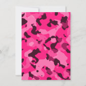 Deep Pink Camo; krijtbordlook Kaart (Achterkant)