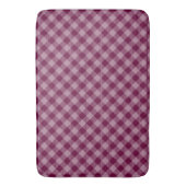  Deep Pink Check Gingham Pattern Badmat (Voorkant Verticaal)