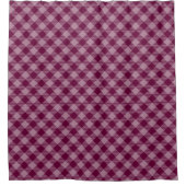  Deep Pink Check Gingham Pattern Douchegordijn (Voorkant)