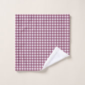 Deep Pink Christmas Gingham Pattern Bad Handdoek (Wasdoekje)