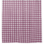  Deep Pink Christmas Gingham Pattern Douchegordijn (Voorkant)