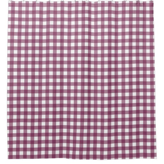 Deep Pink Christmas Gingham Pattern Douchegordijn (Voorkant)