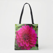 Deep Pink Dahlia Flower Canvas tas (Voorkant)