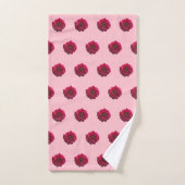 Deep Pink Dahlia - ventilator naadloos patroon op Handdoek (Handdoek)