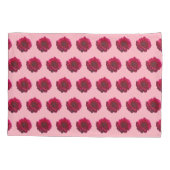 Deep Pink Dahlia - ventilator naadloos patroon op Kussensloop (Achterkant)