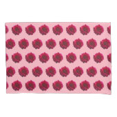 Deep Pink Dahlia - ventilator naadloos patroon op Kussensloop (Voorkant)