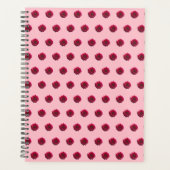 Deep Pink Dahlia - ventilator naadloos patroon op Planner (Voorkant)