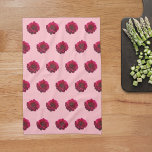 Deep Pink Dahlia - ventilator naadloos patroon op Theedoek<br><div class="desc">Naadloos patroon van diepe roze Dahlia-bloem op keukenhanddoek. Keukenhanddoeken voor bloemenontwerp,  voor de liefhebbers van bloemen of natuur.</div>