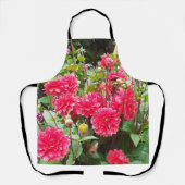 Deep Pink Dahlias Apron Schort (Voorkant)