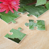 Deep Pink Dahlias Jigzaag Puzzle Legpuzzel (Zijkant)