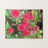 Deep Pink Dahlias Jigzaag Puzzle Legpuzzel (Horizontaal)