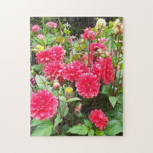 Deep Pink Dahlias Jigzaag Puzzle Legpuzzel (Verticaal)