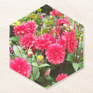 Deep Pink Dahlias Kartonnen Onderzetters