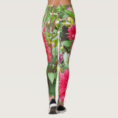 Deep Pink Dahlias Leggings (Achterkant)