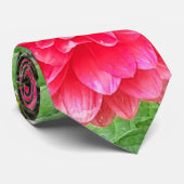 Deep Pink Dahlias Stropdas (Opgerold)