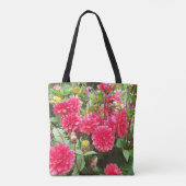 Deep Pink Dahlias Tote Bag (Achterkant)