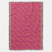 Deep Pink Double Bubble Pattern Throw Blanket Deken (Voorkant Verticaal)