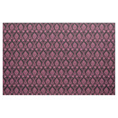 Deep Pink en Black Damask Print Fabric Stof (Fat Quarter)