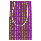 Deep Pink en Gold Marquise Patroon Gift Bag Klein Cadeauzakje (Voorkant)