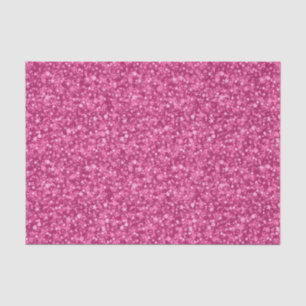 Deep Pink Faux Glitter & Sparkles Patroon Tissuepapier