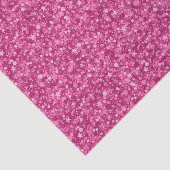 Deep Pink Faux Glitter & Sparkles Patroon Tissuepapier (Detail)