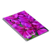 Deep Pink Floral Flowers Natuur Art Journal Notitieboek (Rechterzijde)